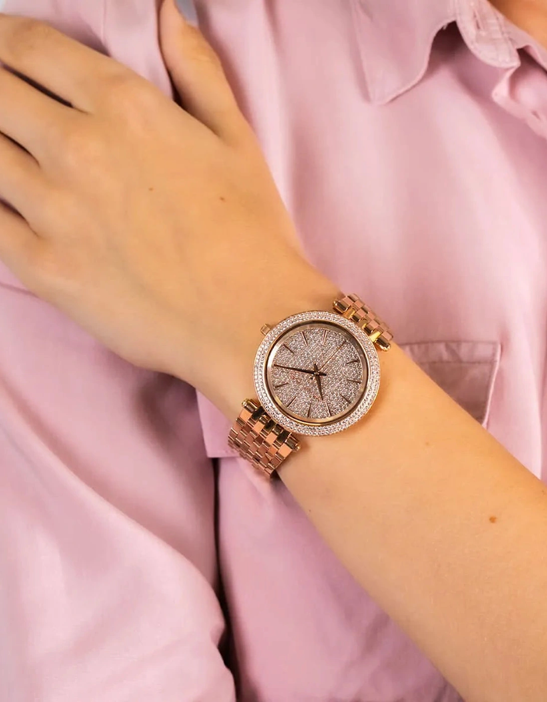 Michael Kors Ladies Darci Rose Gold Watch MK3439