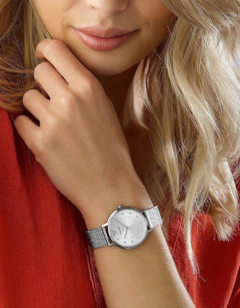 Emporio Armani AR11128 Silver Mesh Ladies Watch