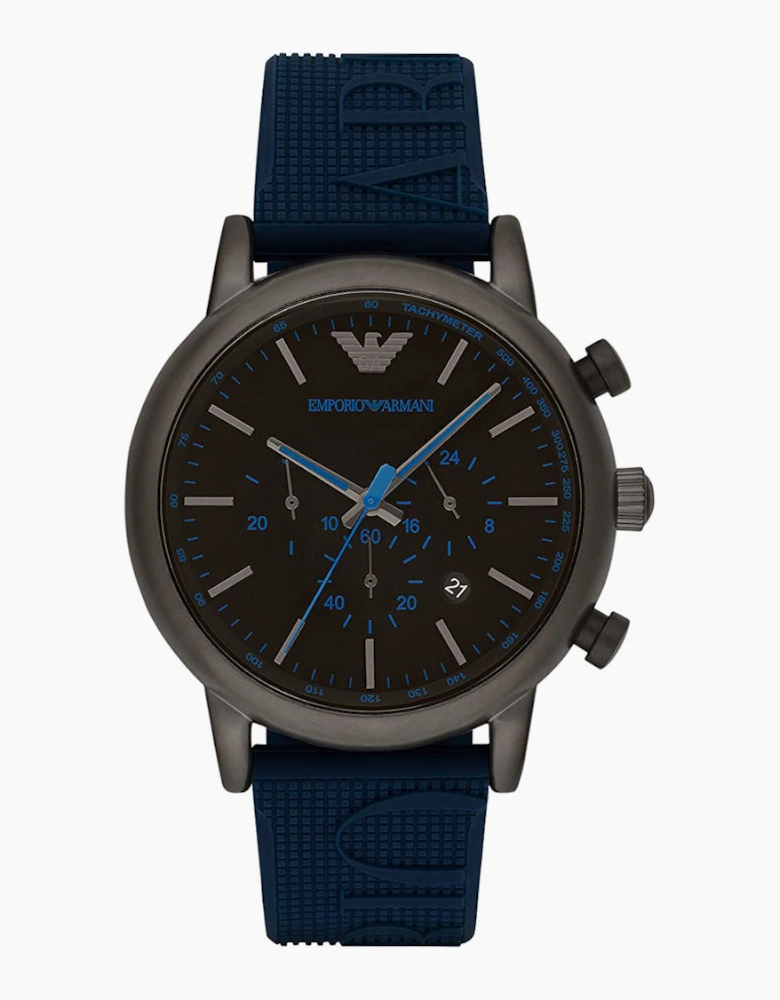 Emporio Armani  AR11023 Luigi Blue Rubber Chronograph Men's Watch