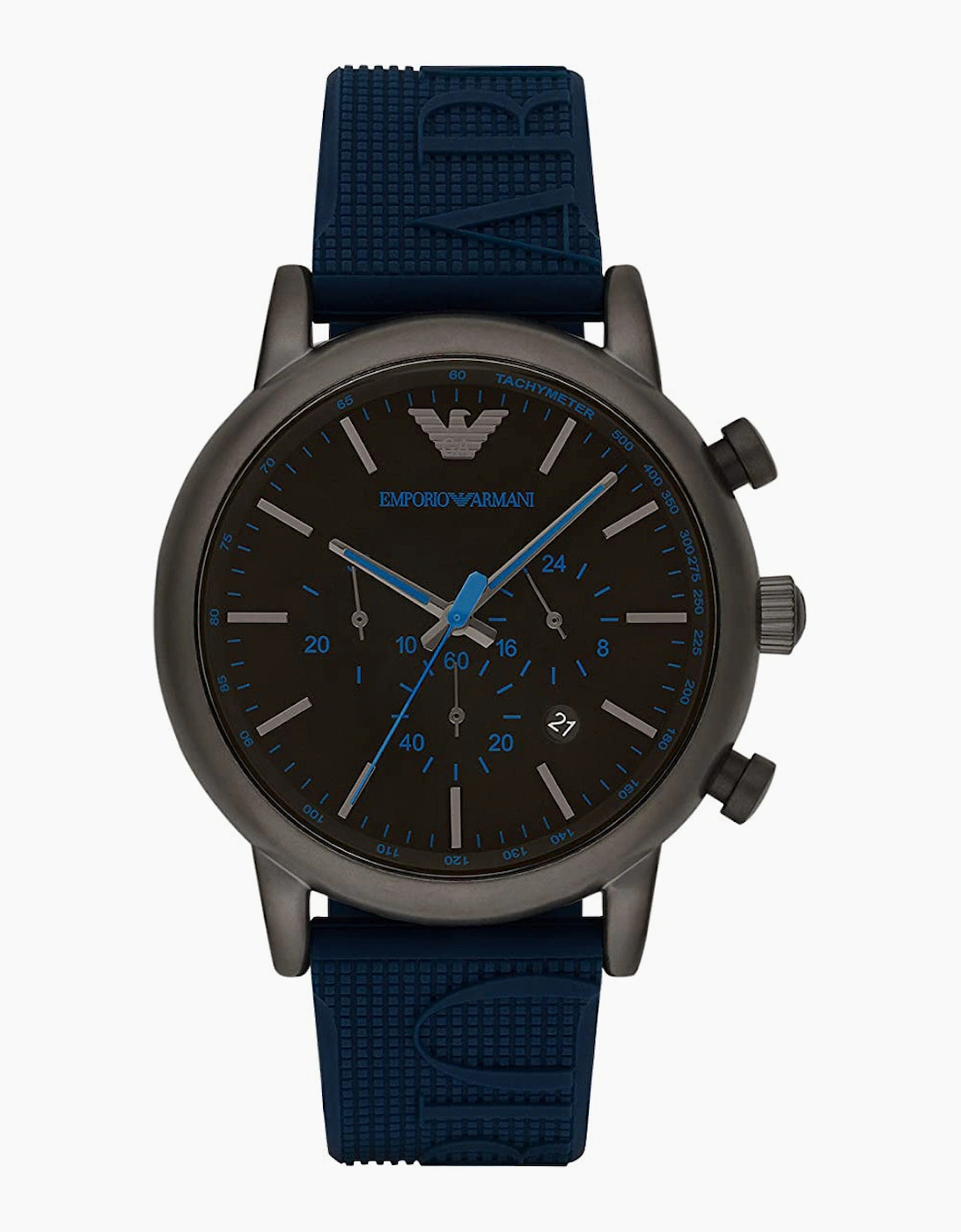 Emporio Armani  AR11023 Luigi Blue Rubber Chronograph Men's Watch