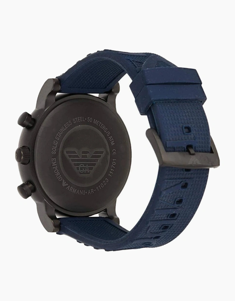 Emporio Armani  AR11023 Luigi Blue Rubber Chronograph Men's Watch
