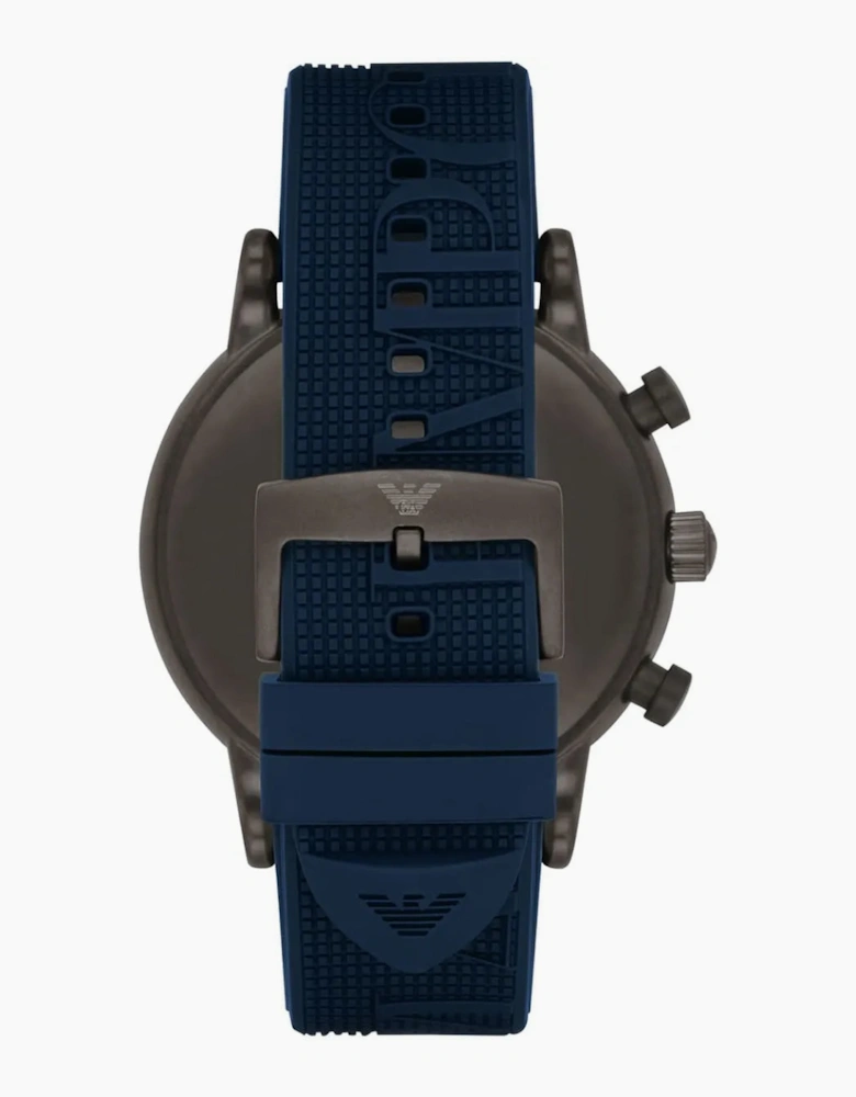 Emporio Armani  AR11023 Luigi Blue Rubber Chronograph Men's Watch