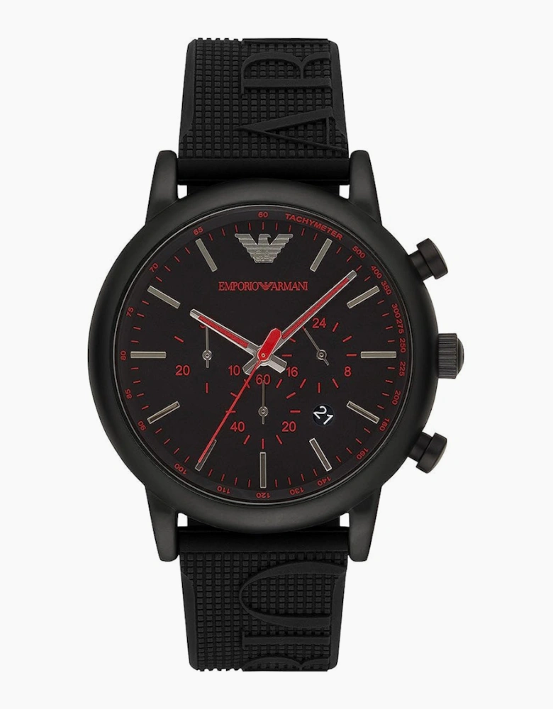 Emporio Armani AR11024 Luigi Black Rubber Chronograph Men's Watch