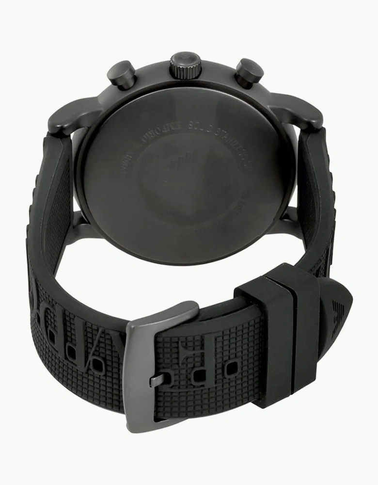Emporio Armani AR11024 Luigi Black Rubber Chronograph Men's Watch