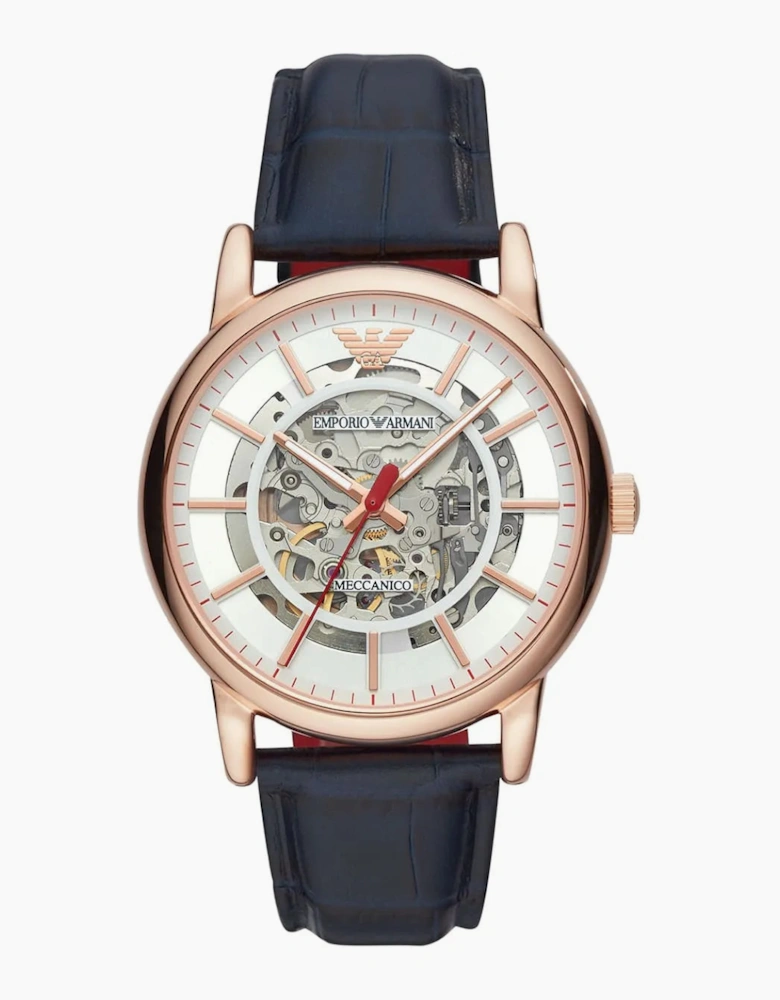 Emporio Armani  AR60009 Navy Blue Leather Men's Watch