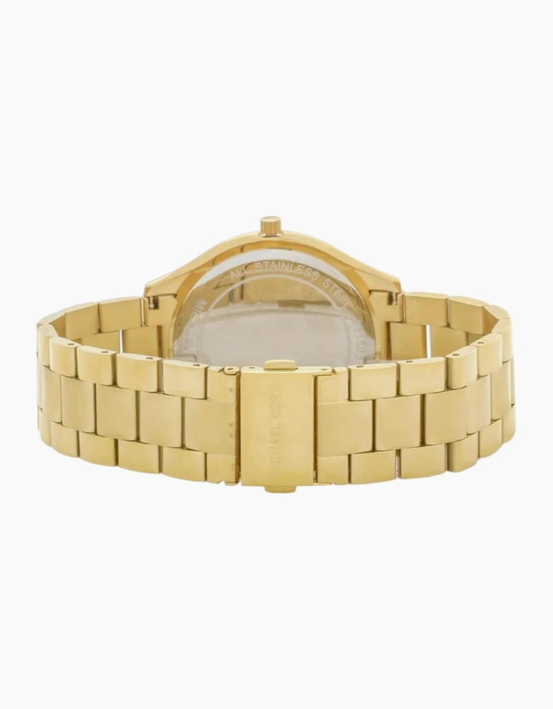 Michael Kors Ladies Slim Runway Gold Watch MK3435