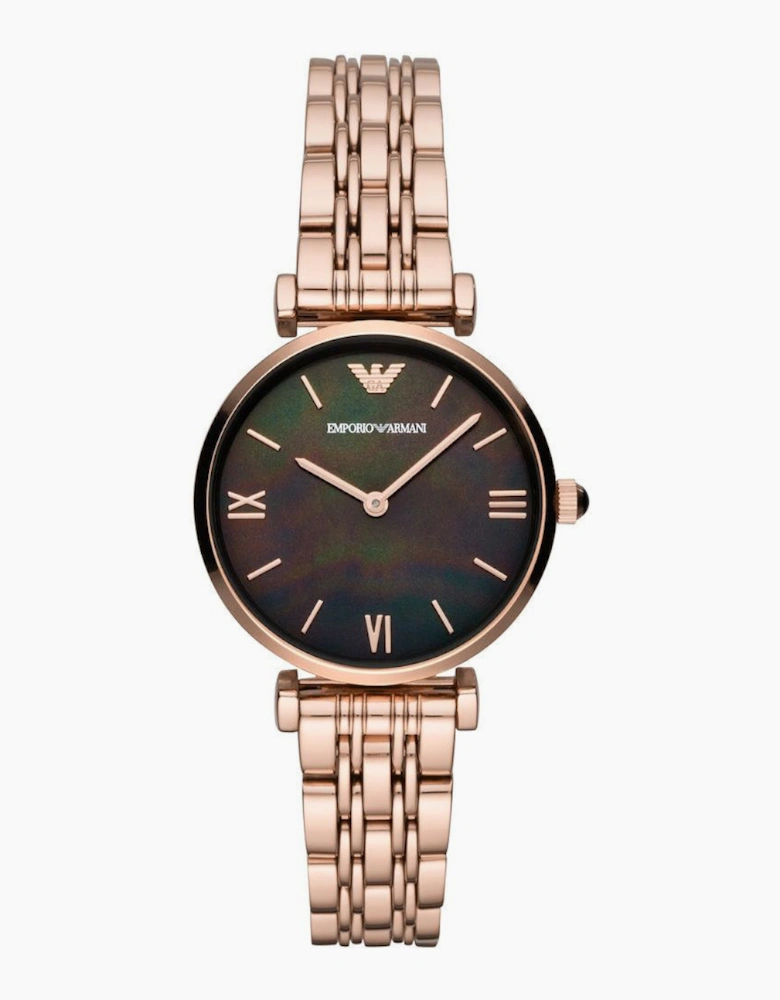 Emporio Armani Ladies T-Bar Gianni Rose Gold Watch AR11145