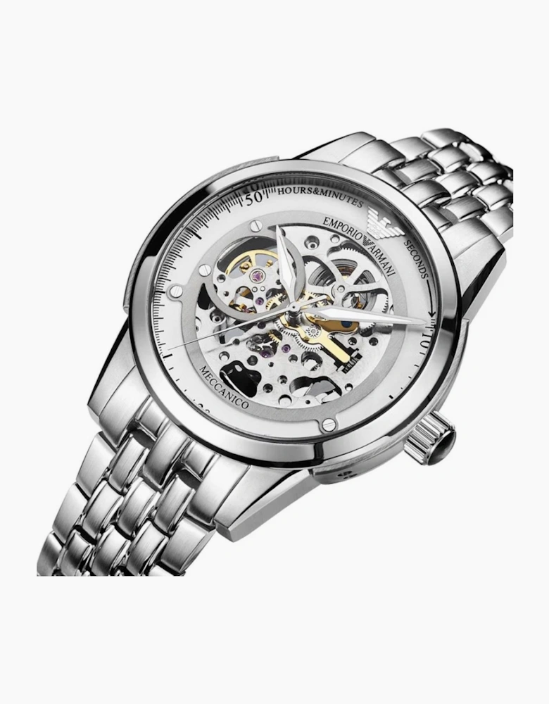 Emporio Armani AR4626 Meccanico Silver Men's Watch