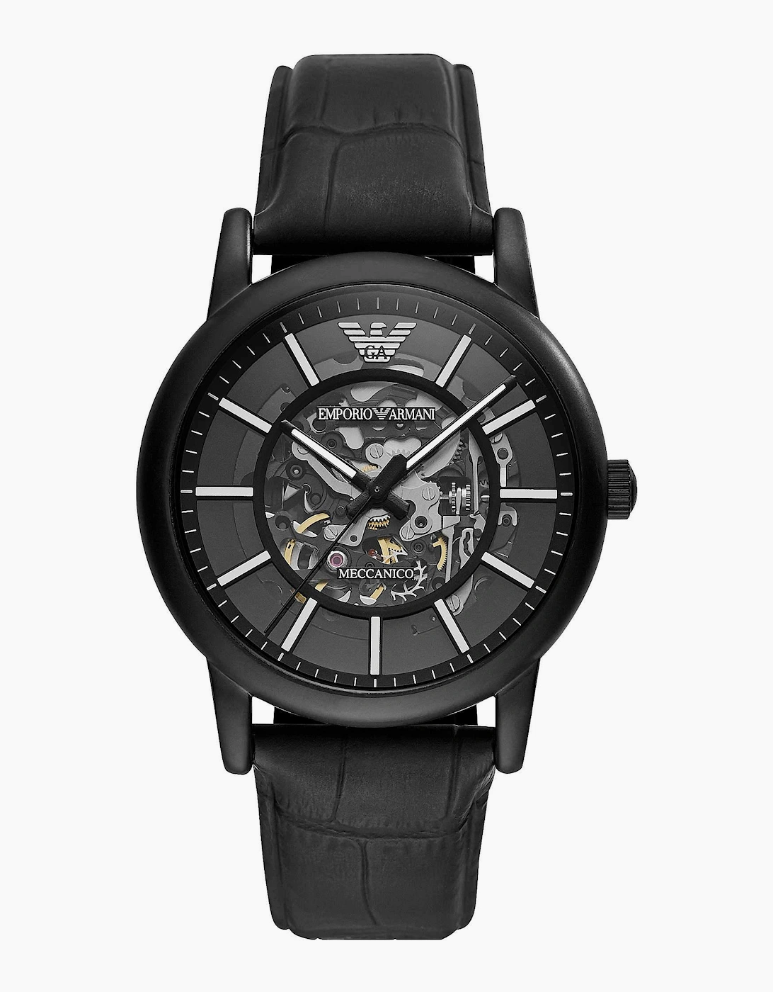Emporio Armani AR60008 Black Leather Men's Watch