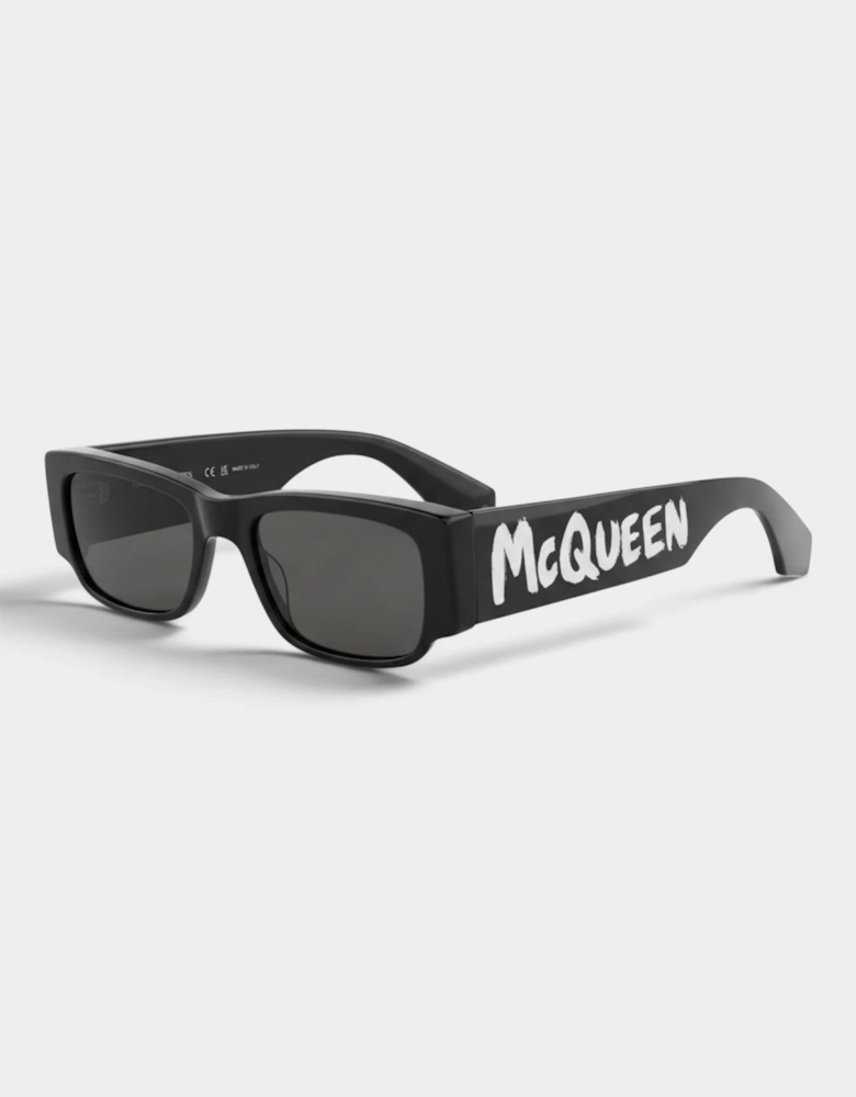 Square Sunglasses Black White