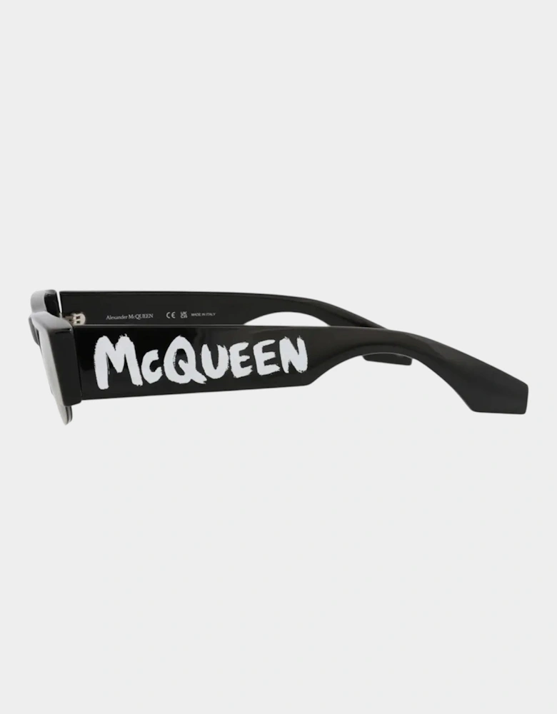 Square Sunglasses Black White