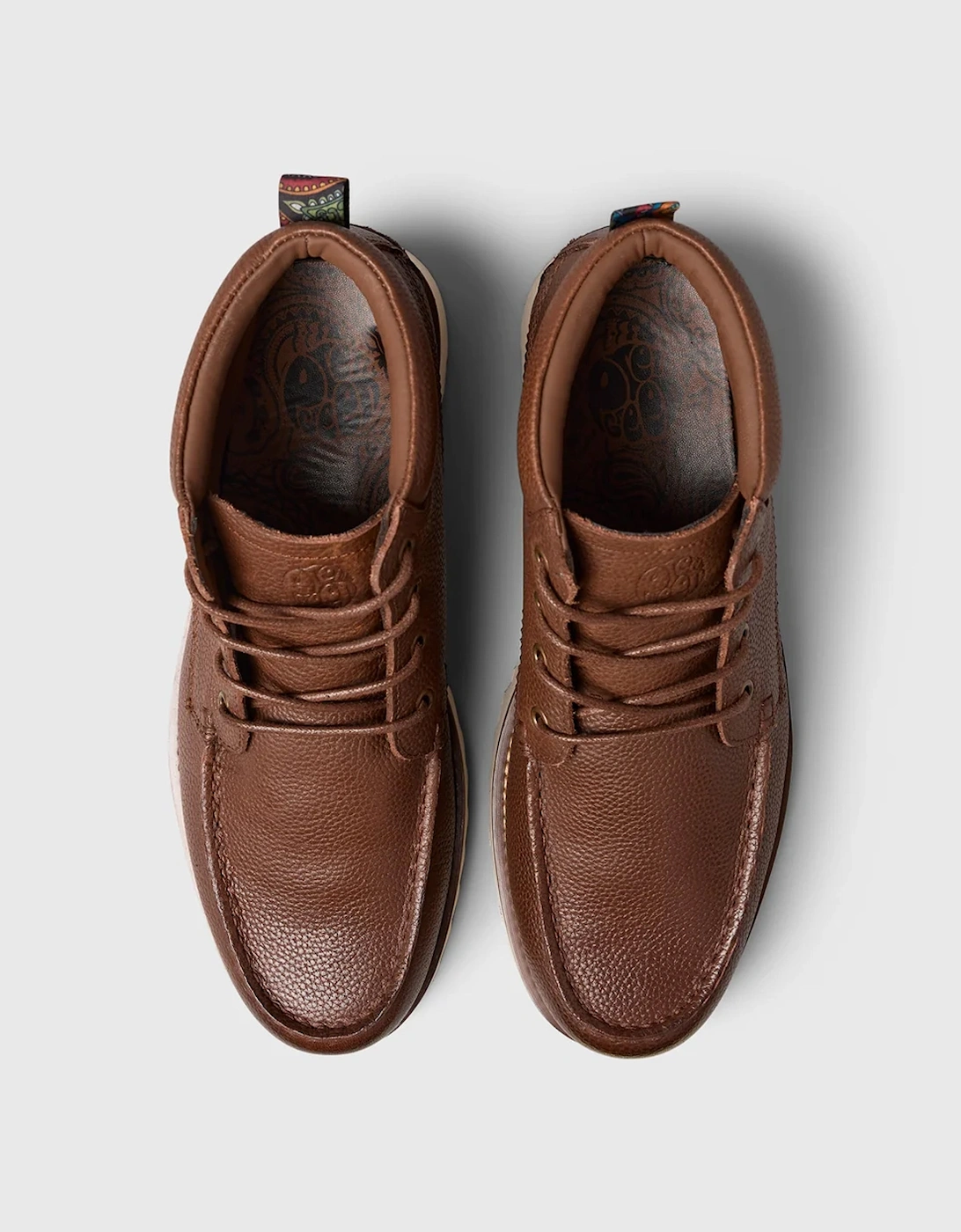 Pretty Green Ashby Boot Tumbled Leather TAN