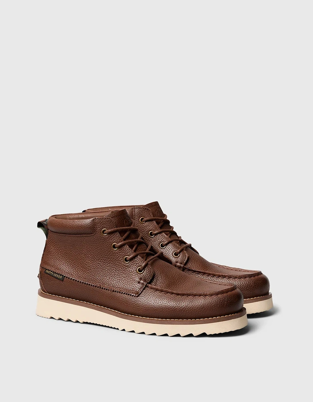 Pretty Green Ashby Boot Tumbled Leather TAN