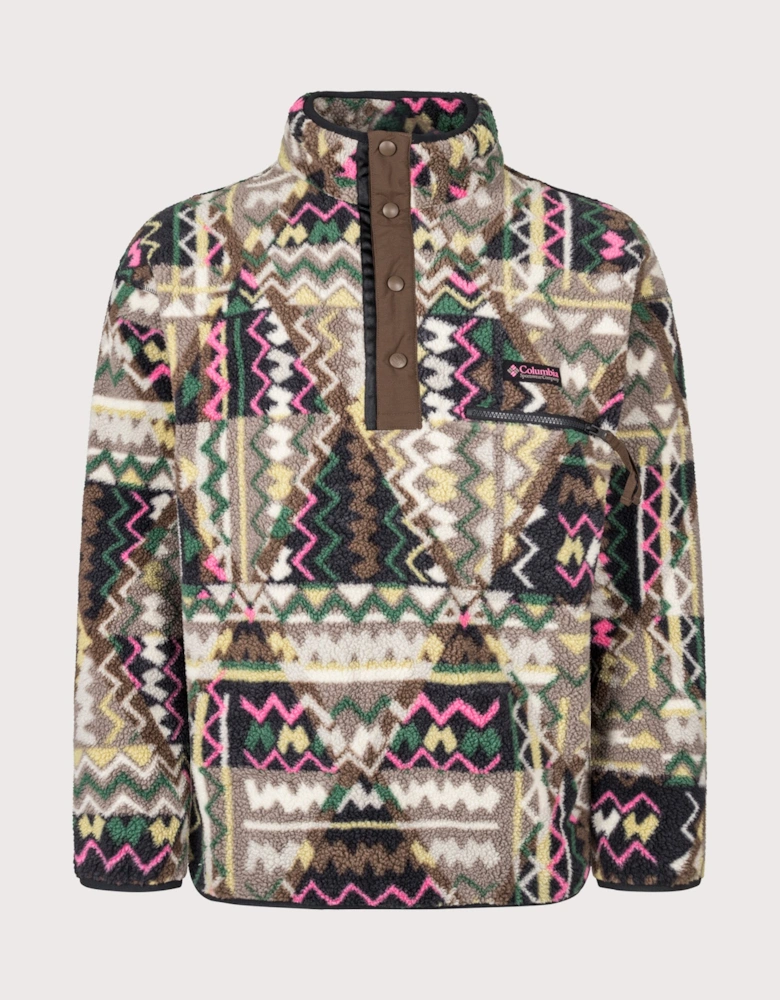 Regular Fit Helvetia II Printed Half Snap Fleece