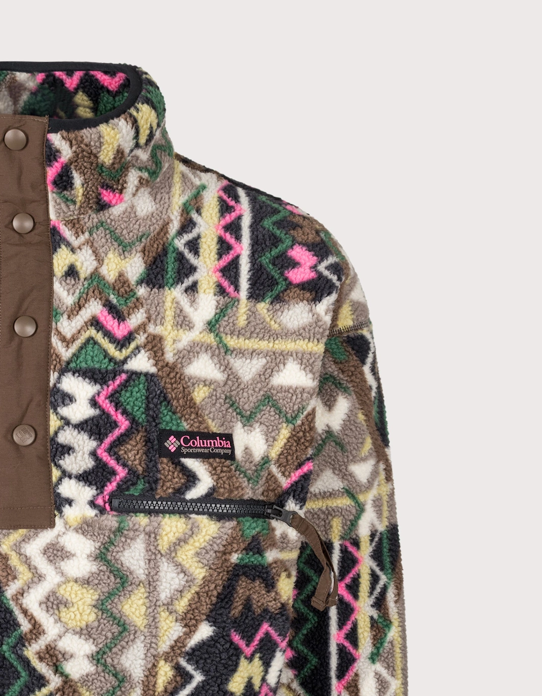 Regular Fit Helvetia II Printed Half Snap Fleece
