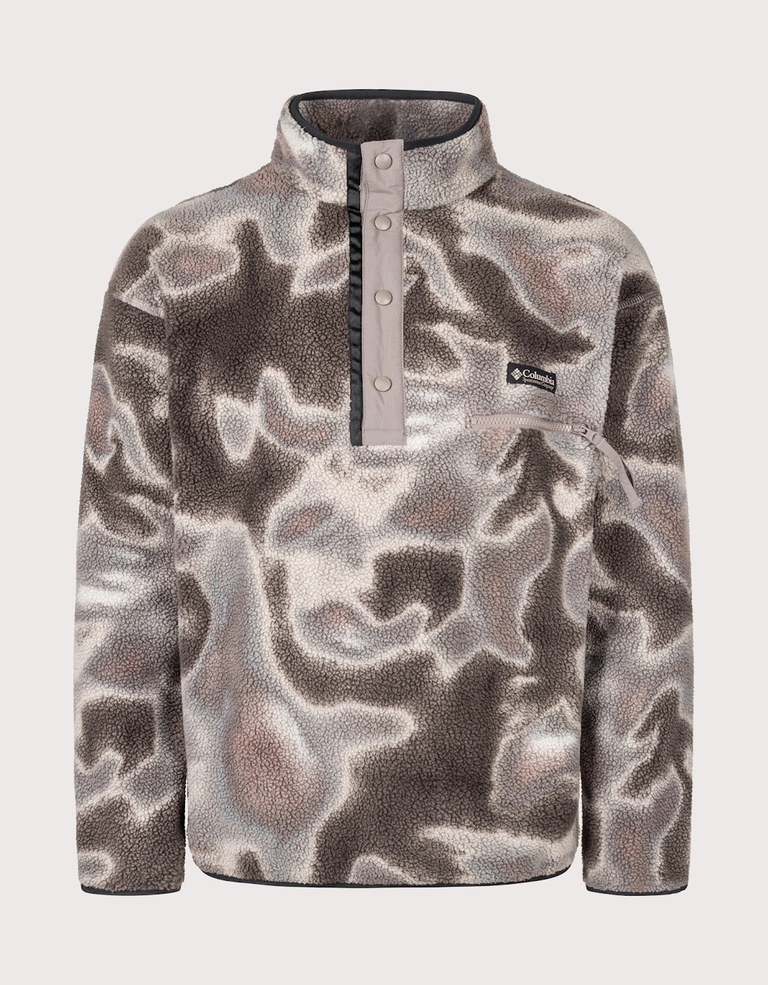 Regular Fit Helvetia II Printed Half Snap Fleece
