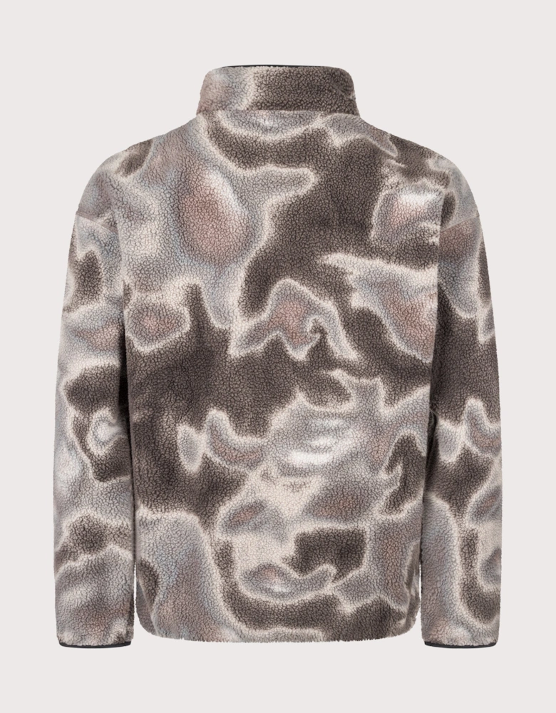 Regular Fit Helvetia II Printed Half Snap Fleece