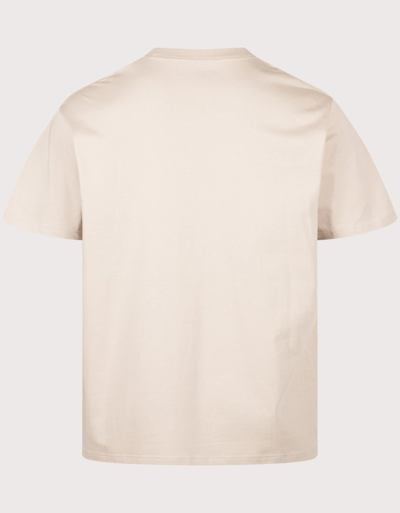 Loose Fit Script Embroidery T-Shirt