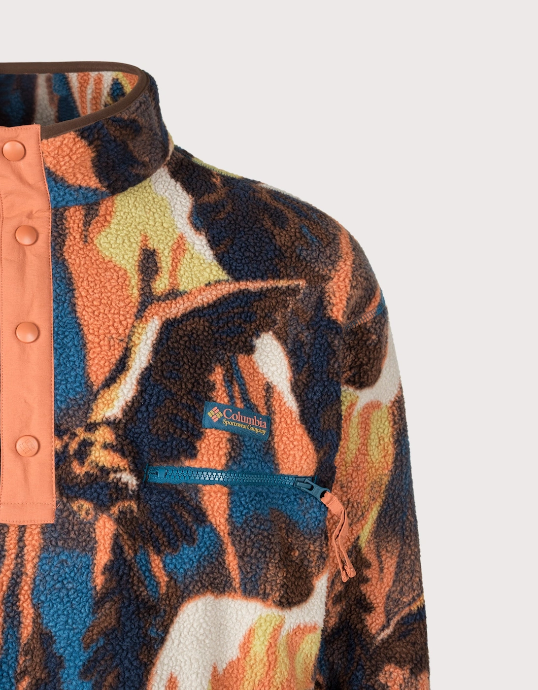 Regular Fit Helvetia II Printed Half Snap Fleece
