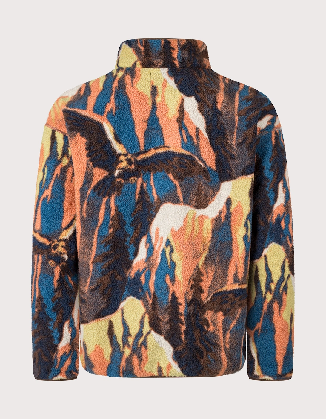 Regular Fit Helvetia II Printed Half Snap Fleece