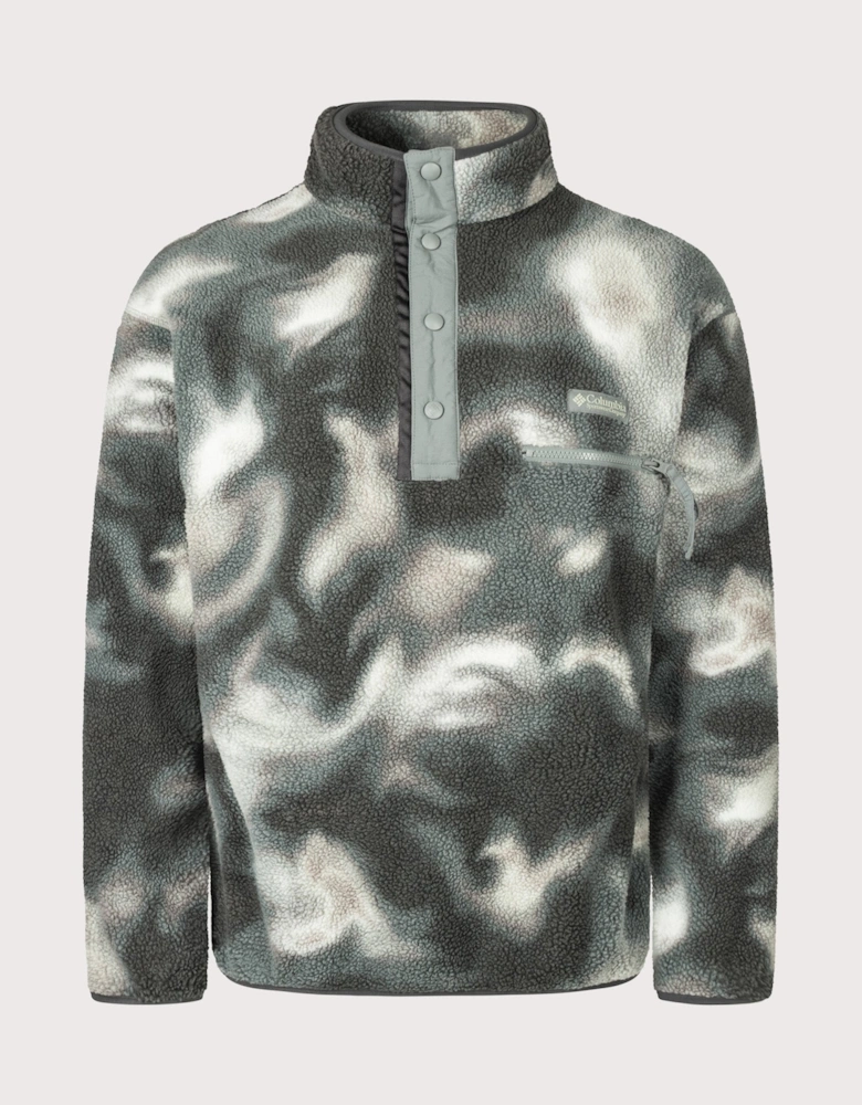 Regular Fit Helvetia II Printed Half Snap Fleece