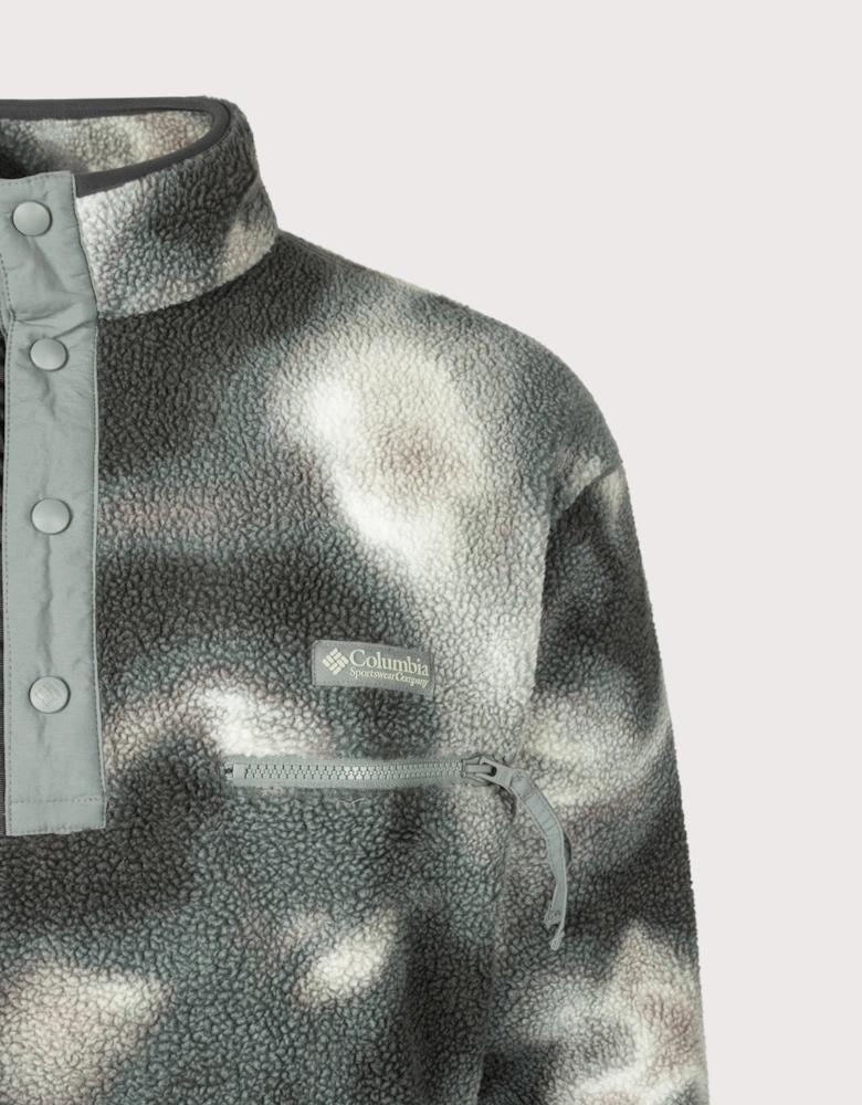 Regular Fit Helvetia II Printed Half Snap Fleece