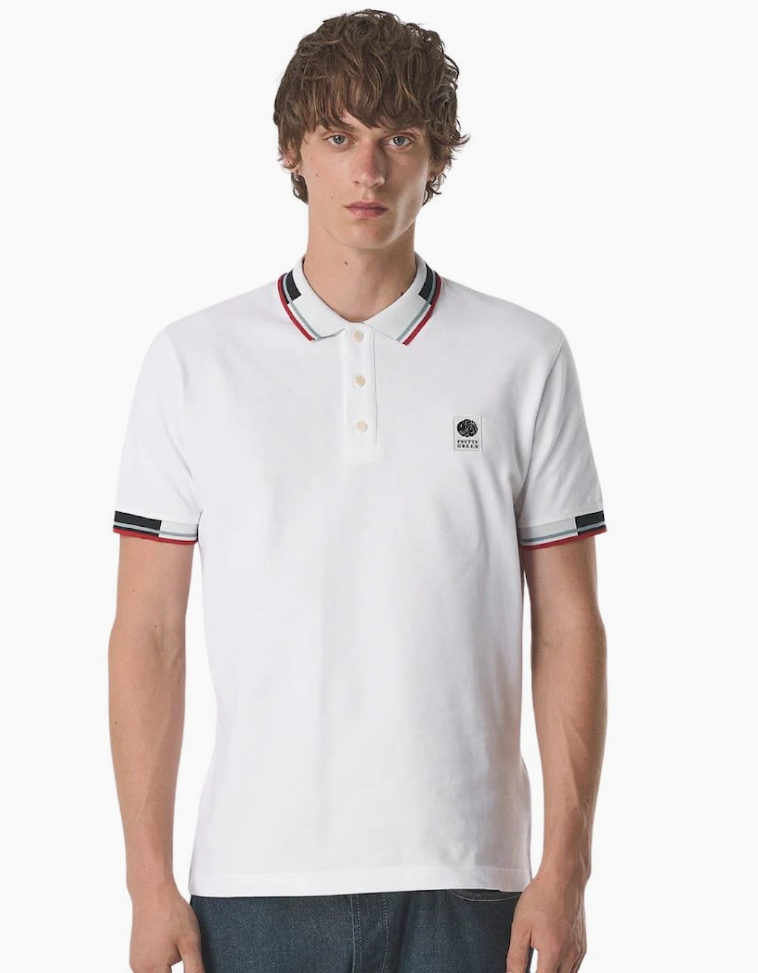 Pretty Green Overdale White Polo