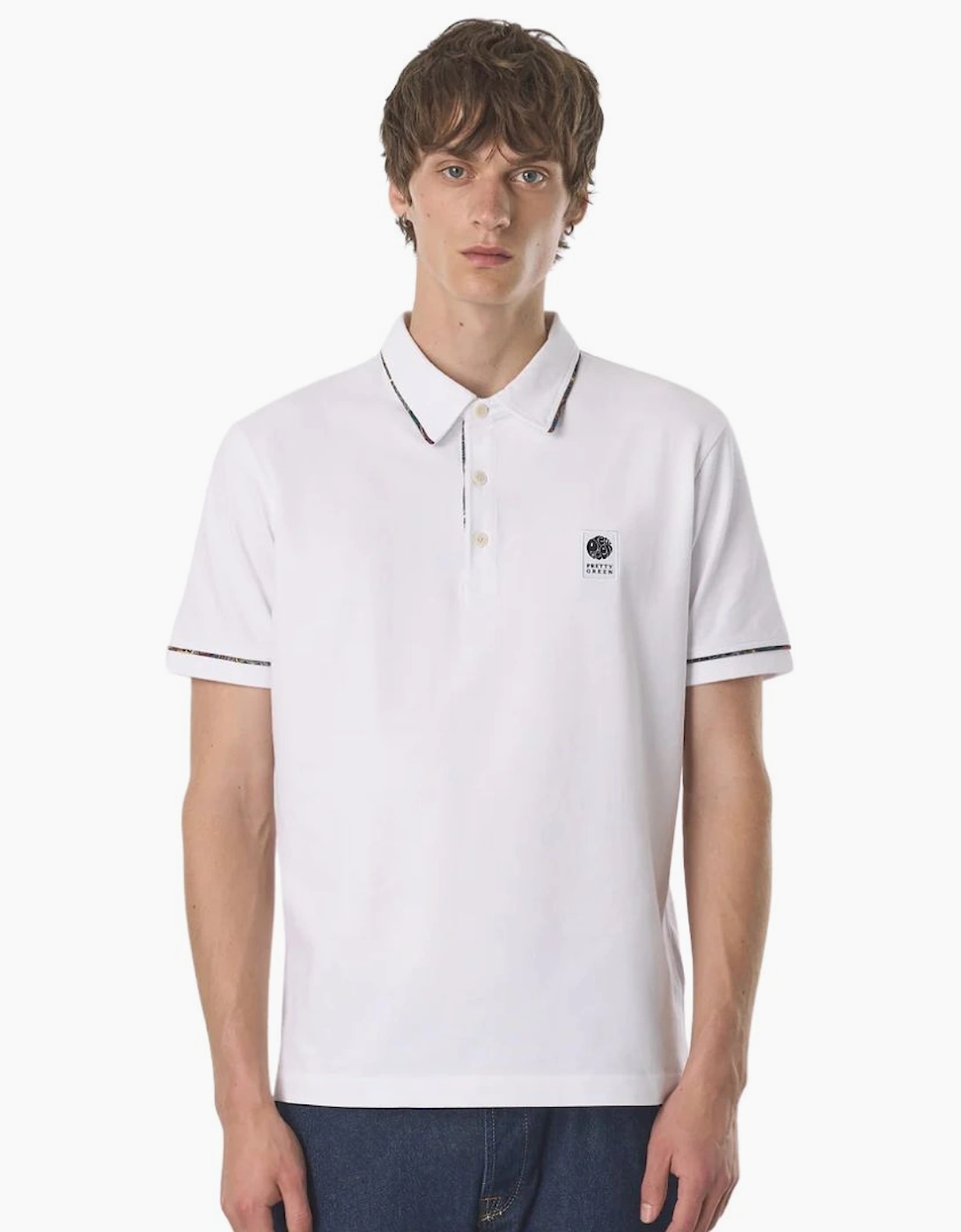 Pretty Green Albion White Polo