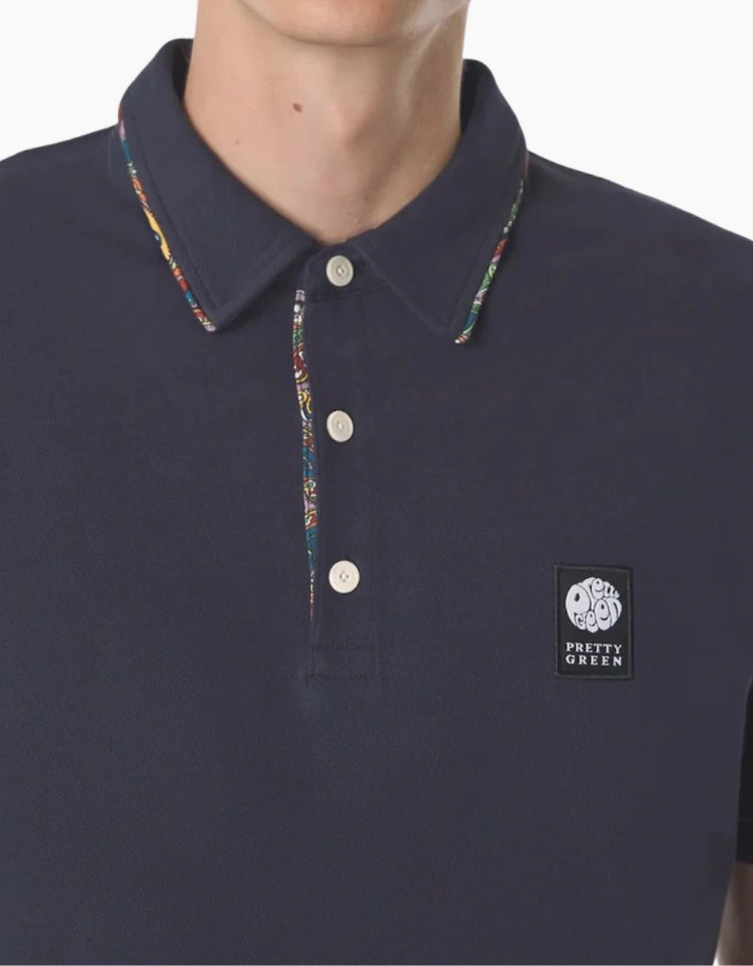 Pretty Green Albion Navy Polo