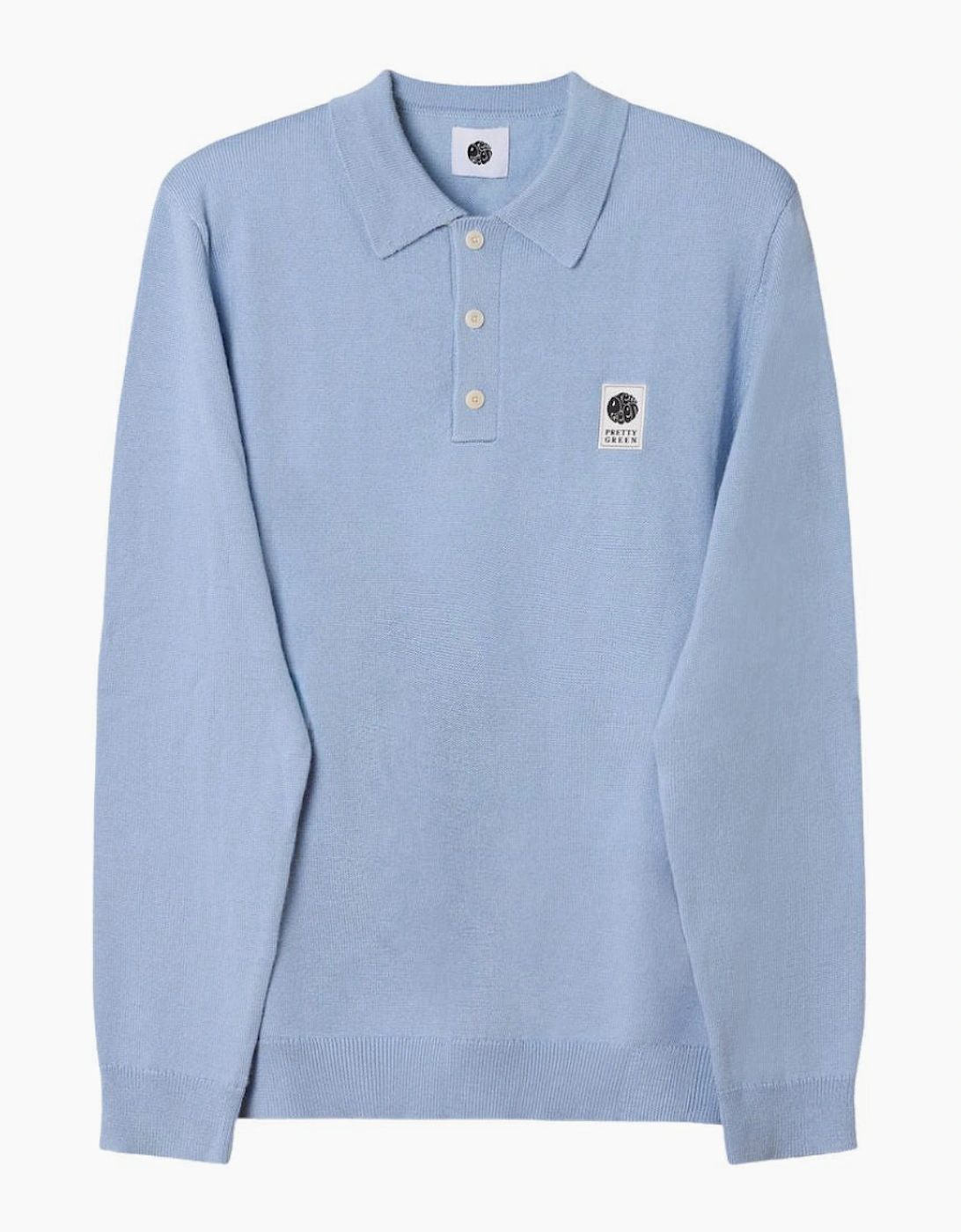 Pretty Green Merino Blend Sky Blue Polo
