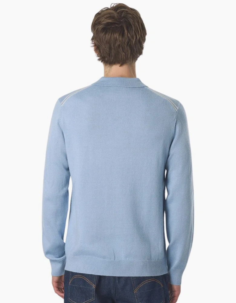 Pretty Green Merino Blend Sky Blue Polo