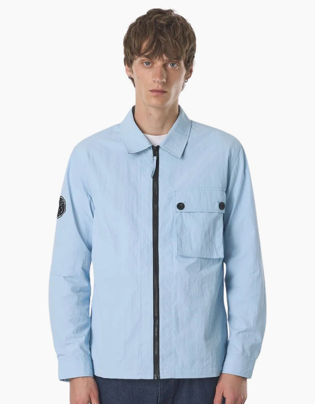 Pretty Green Heaton Sky Blue Overshirt