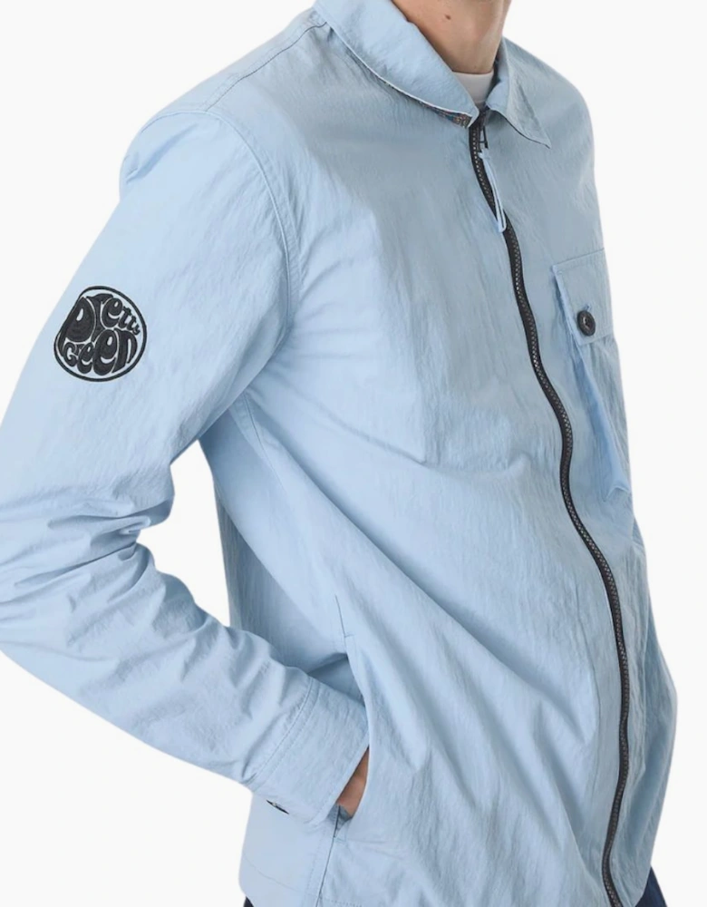 Pretty Green Heaton Sky Blue Overshirt