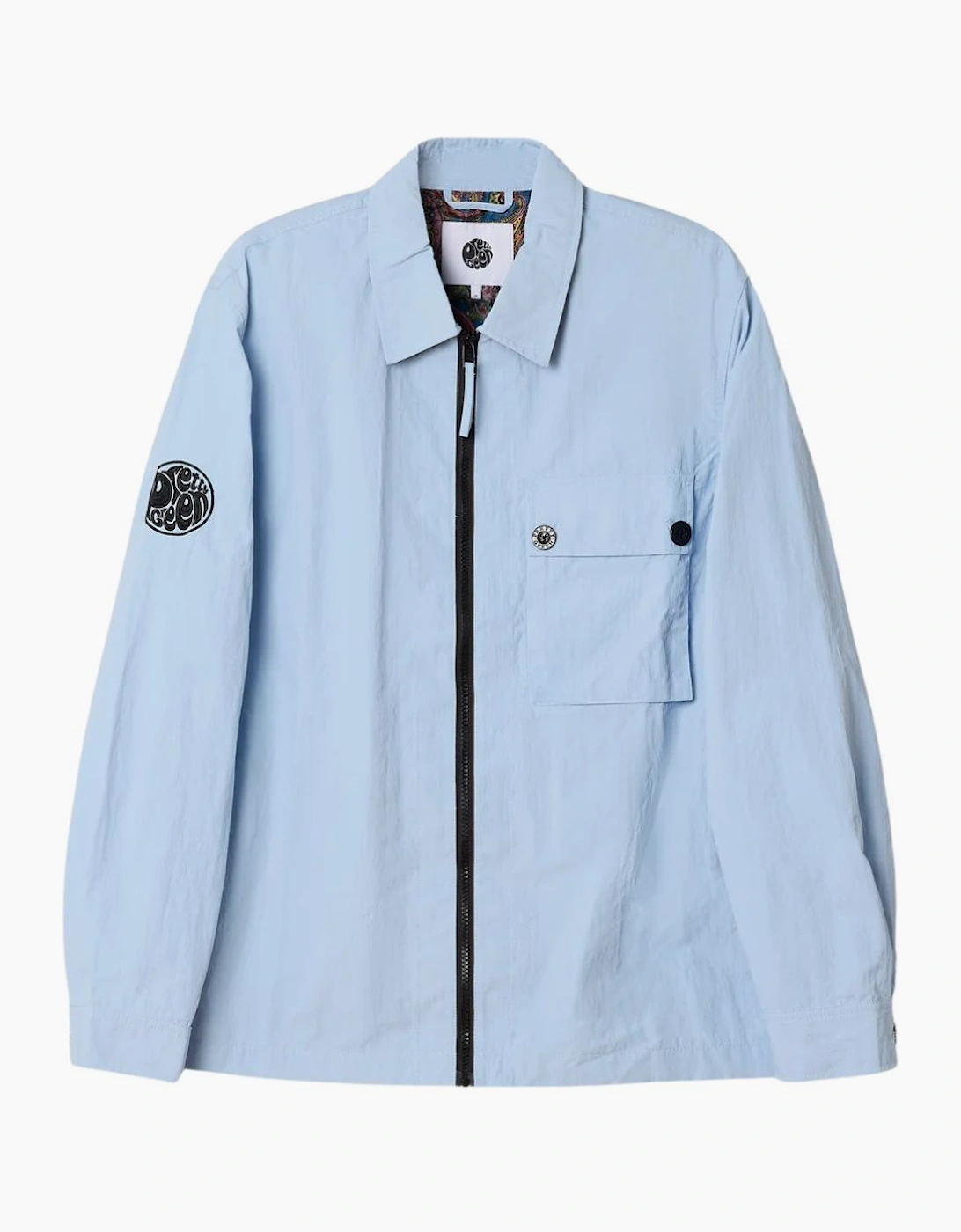 Men's Pretty Green Heaton Sky Blue Overshirt - Size: LARGE