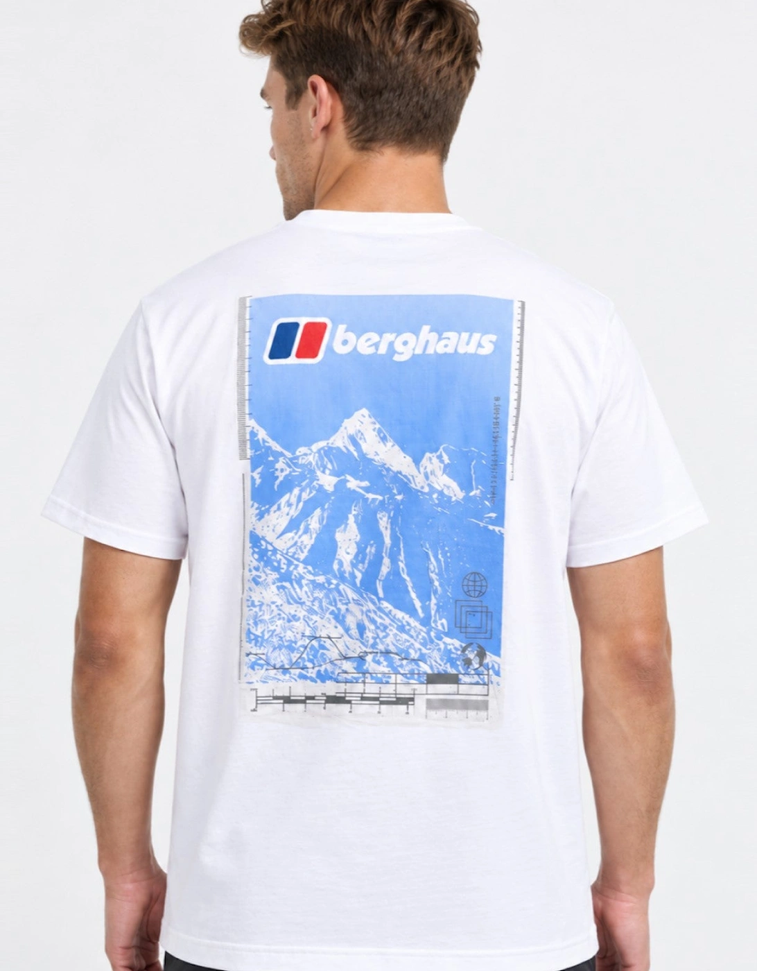 Berghaus Mens Mountain Metrics Graphic T Shirt in White