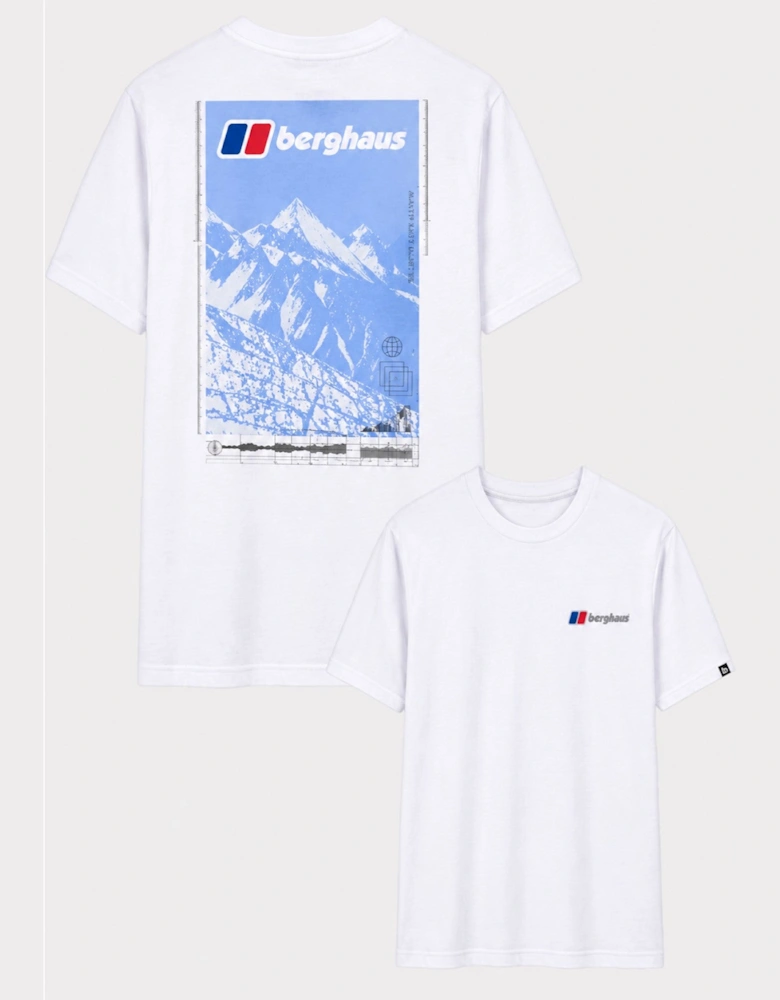 Berghaus Mens Mountain Metrics Graphic T Shirt in White
