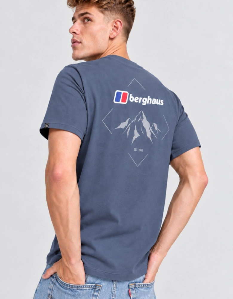 Berghaus Mens Graphic Peak T Shirt in DK Grey