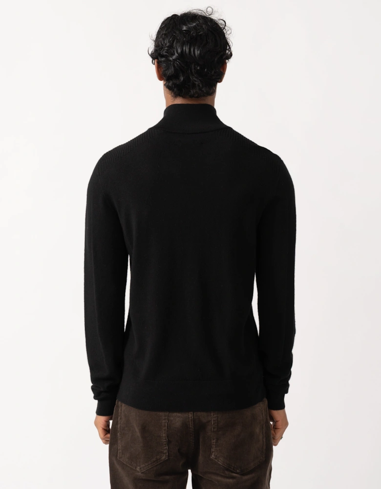 Belstaff Mens Colden Merino Quarter Zip Jumper - Black