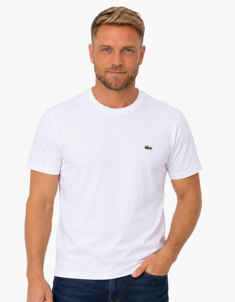 Lacoste Cotton Pima Crew Neck T-Shirt White