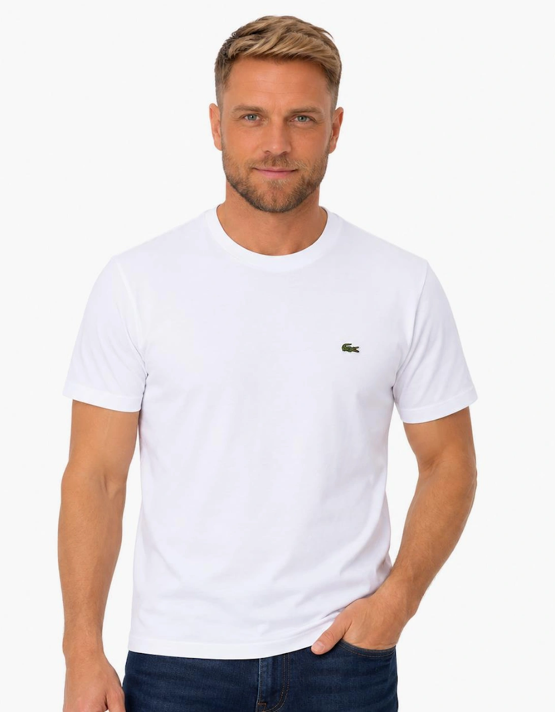 Lacoste Cotton Pima Crew Neck T-Shirt White