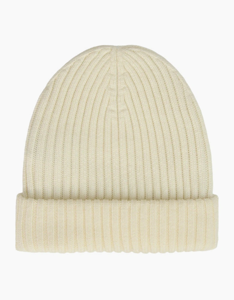 Sandbanks Merino Wool Ribbed Beanie Stone