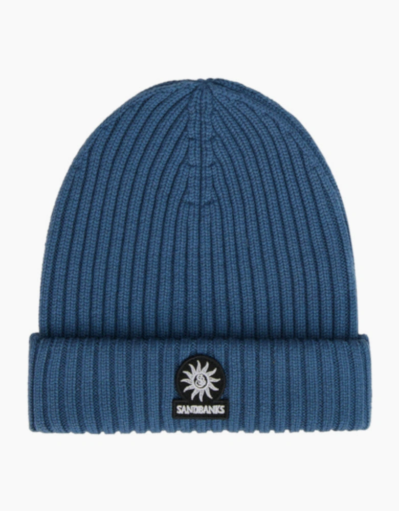 Sandbanks Merino Wool Ribbed Beanie Teal