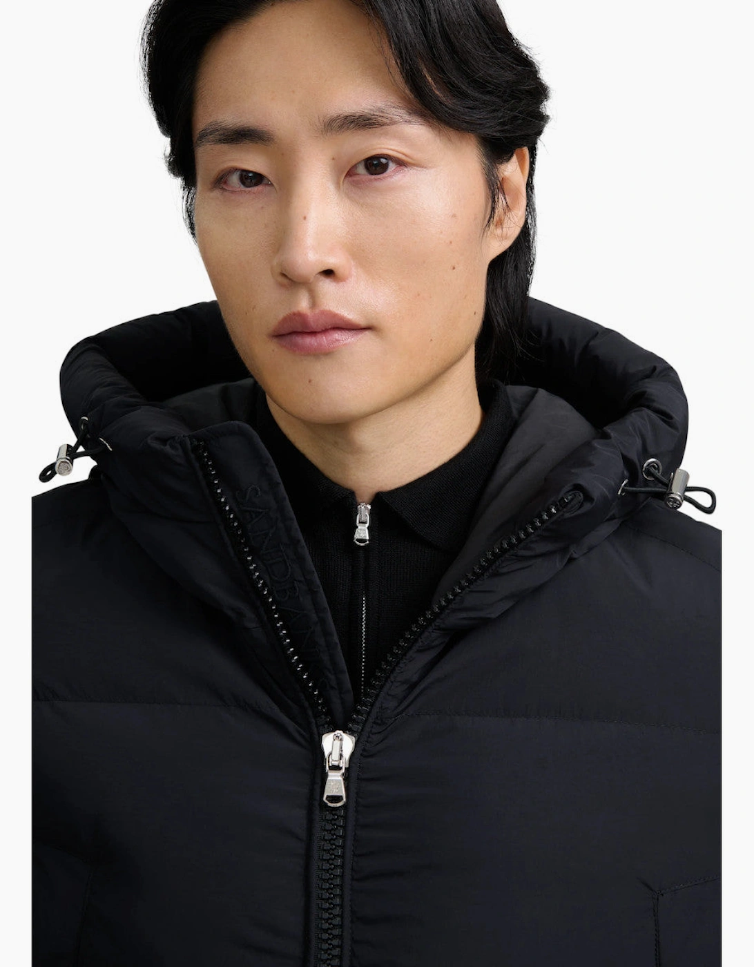 Sandbanks Patch Pocket Mid Puffer Black