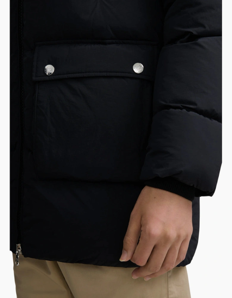 Sandbanks Patch Pocket Mid Puffer Black