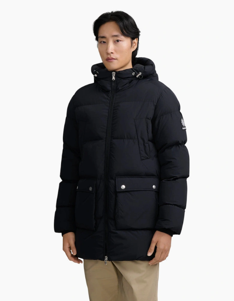 Sandbanks Patch Pocket Mid Puffer Black