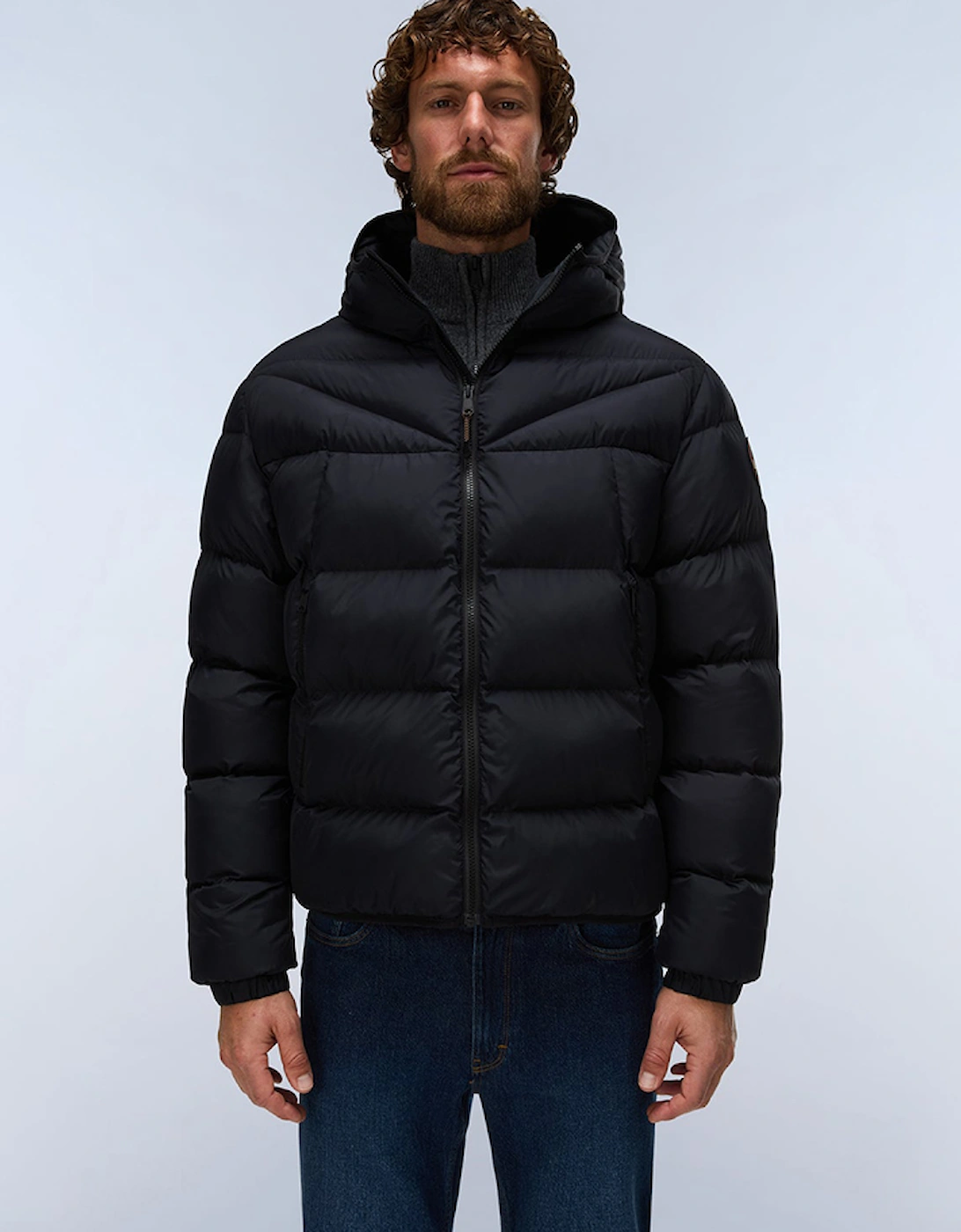 Napapijri Molveno Hooded Puffer Jacket - Black - Size: Regular/40/14