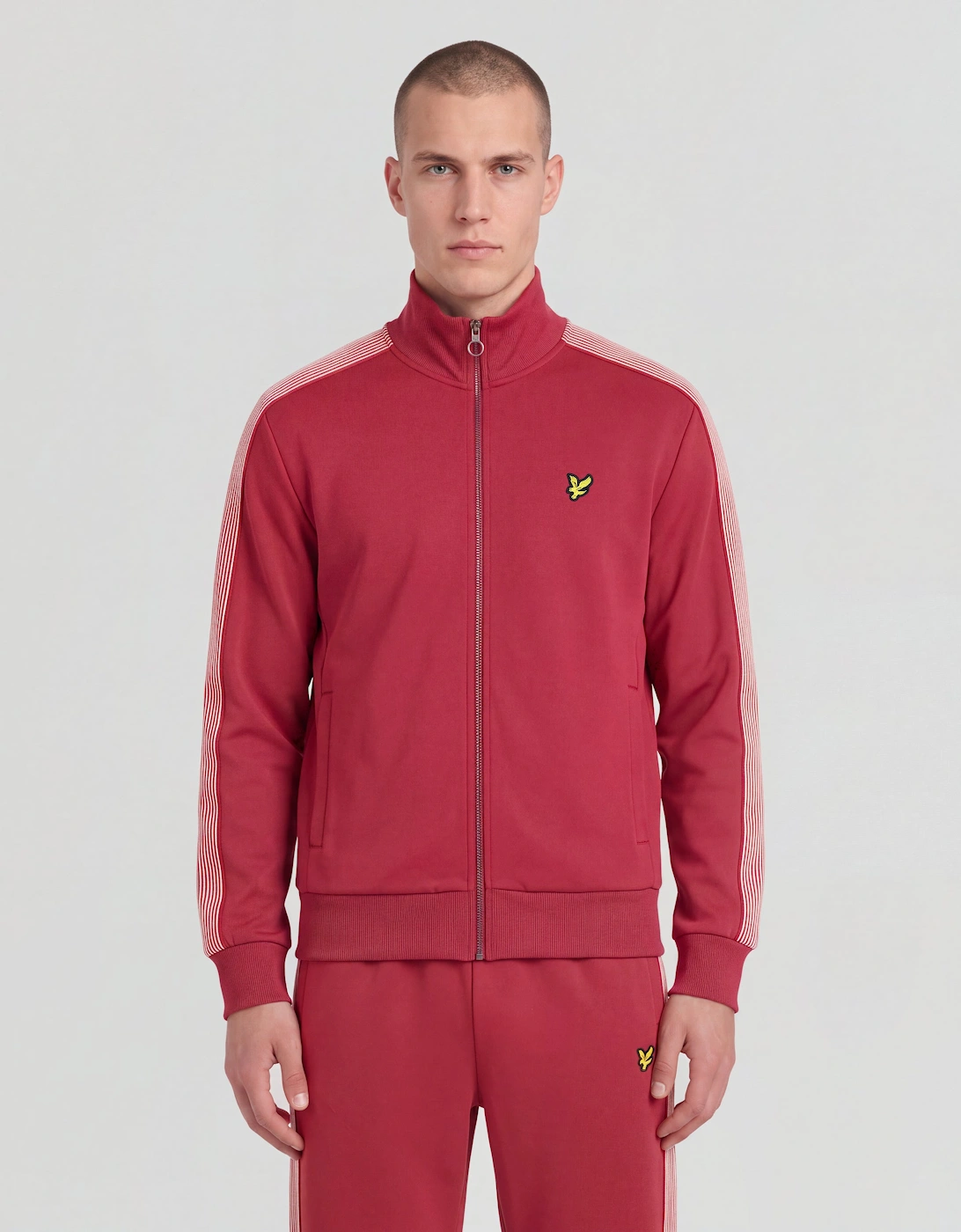 Sports Striped Taped Track Jacket