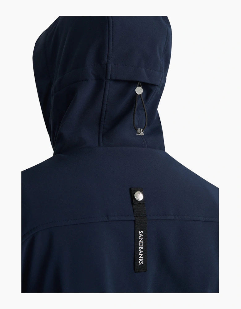Sandbanks Soft Shell hooded Jacket Navy