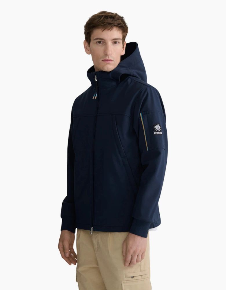 Sandbanks Soft Shell hooded Jacket Navy