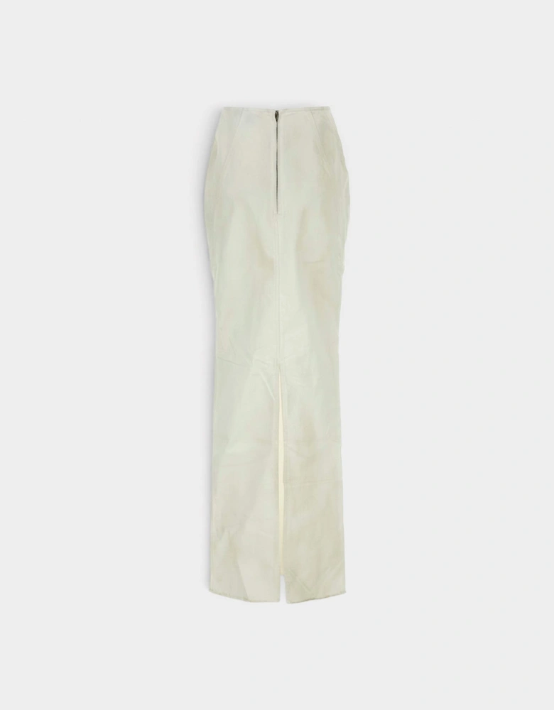 Channel Skirt Bone White